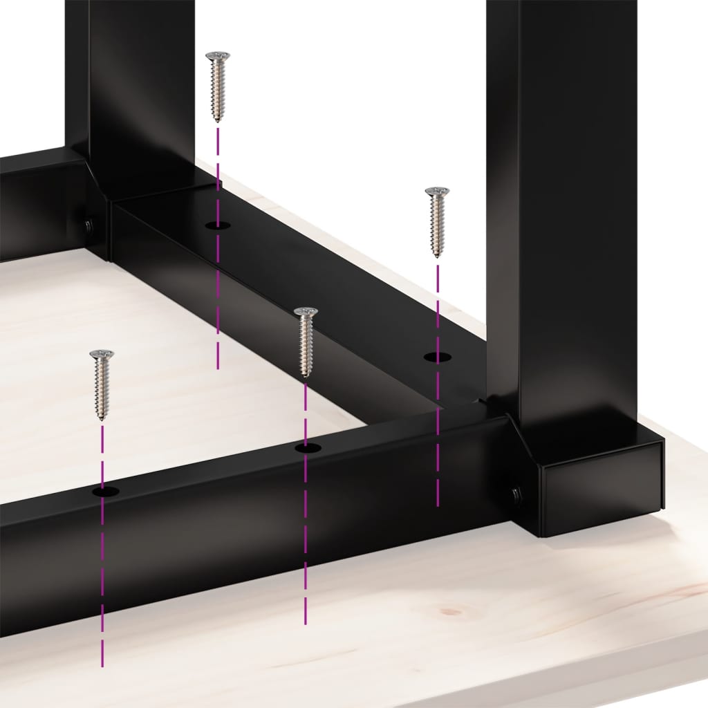 vidaXL Patas de mesa comedor estructura O hierro fundido 140x60x73 cm