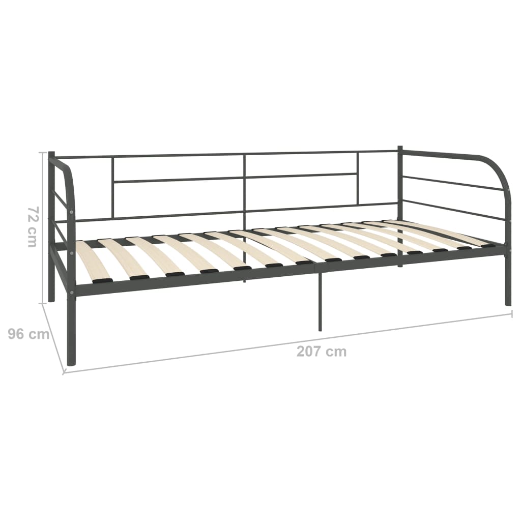 vidaXL Estructura de cama sin colchón metal blanco 90x200 cm