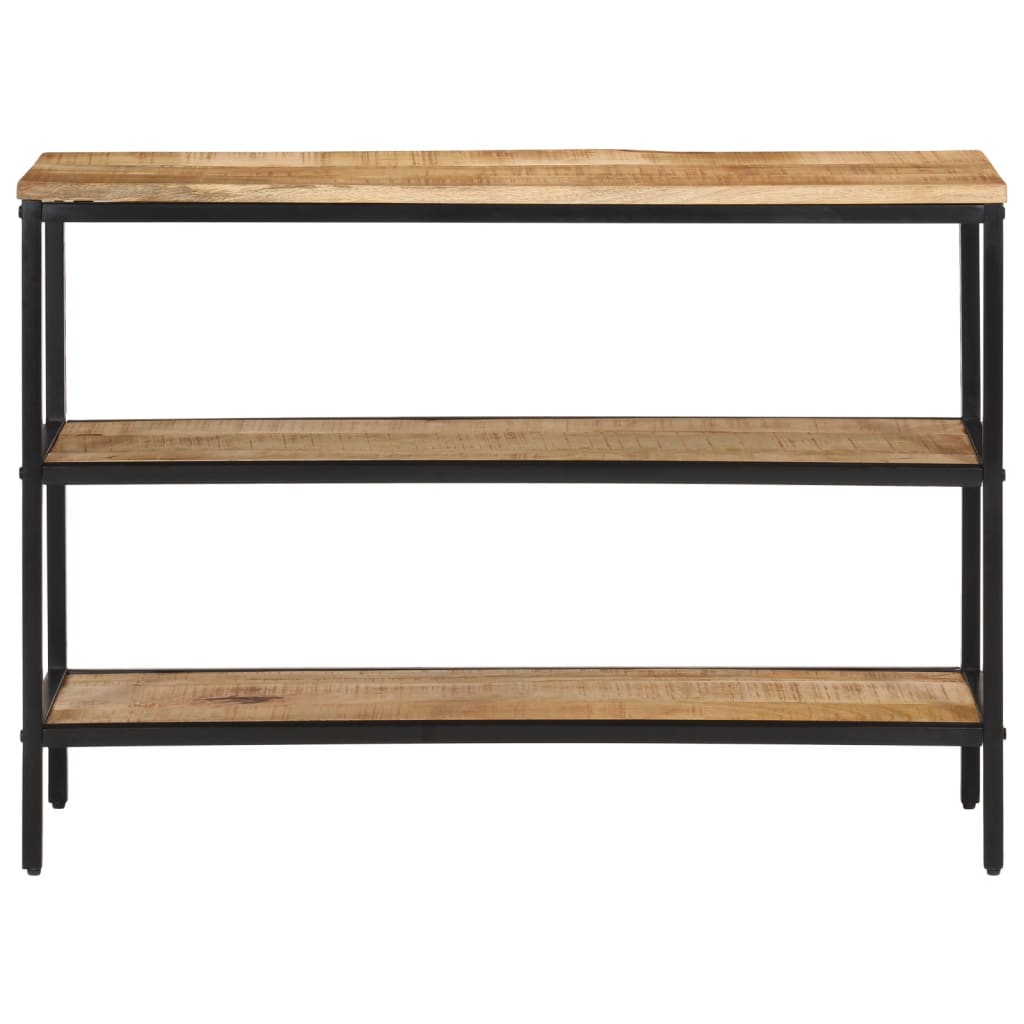 vidaXL Mesa consola madera maciza de mango rugosa 100x35x70 cm