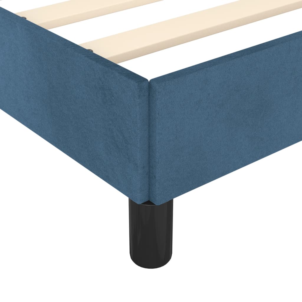 vidaXL Estructura de cama sin colchón terciopelo azul oscuro 90x200 cm