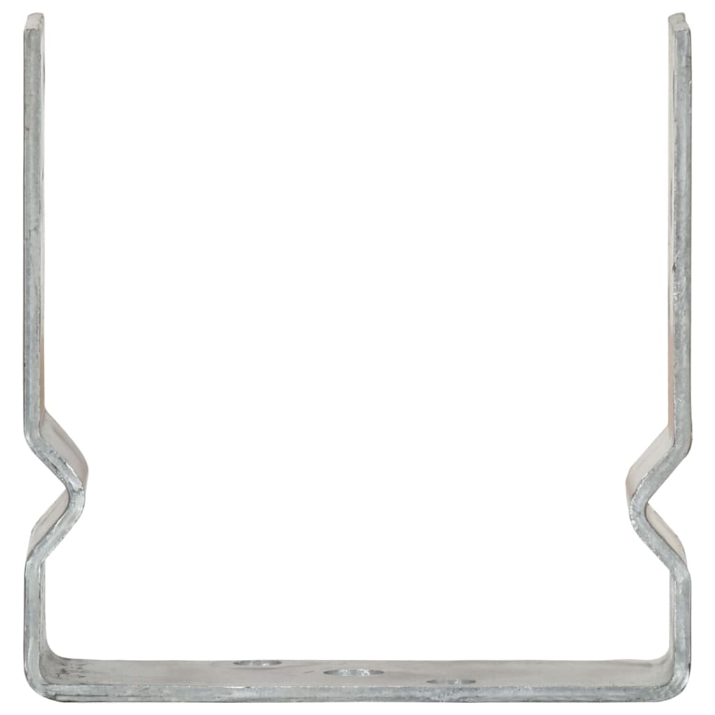 vidaXL Anclajes de valla 6 uds acero galvanizado plateado 14x6x15 cm