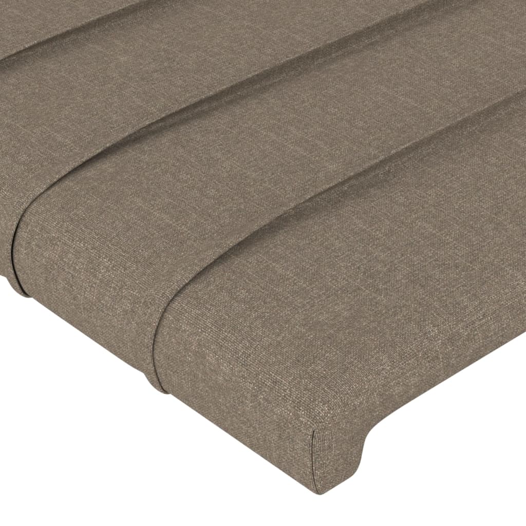 vidaXL Cabecero con LED de tela gris taupe 200x5x78/88 cm