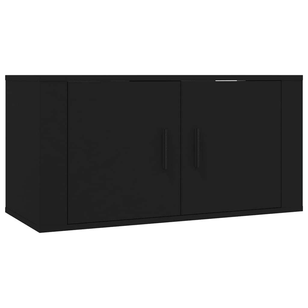 vidaXL Set de muebles para TV 6 piezas madera contrachapada negro