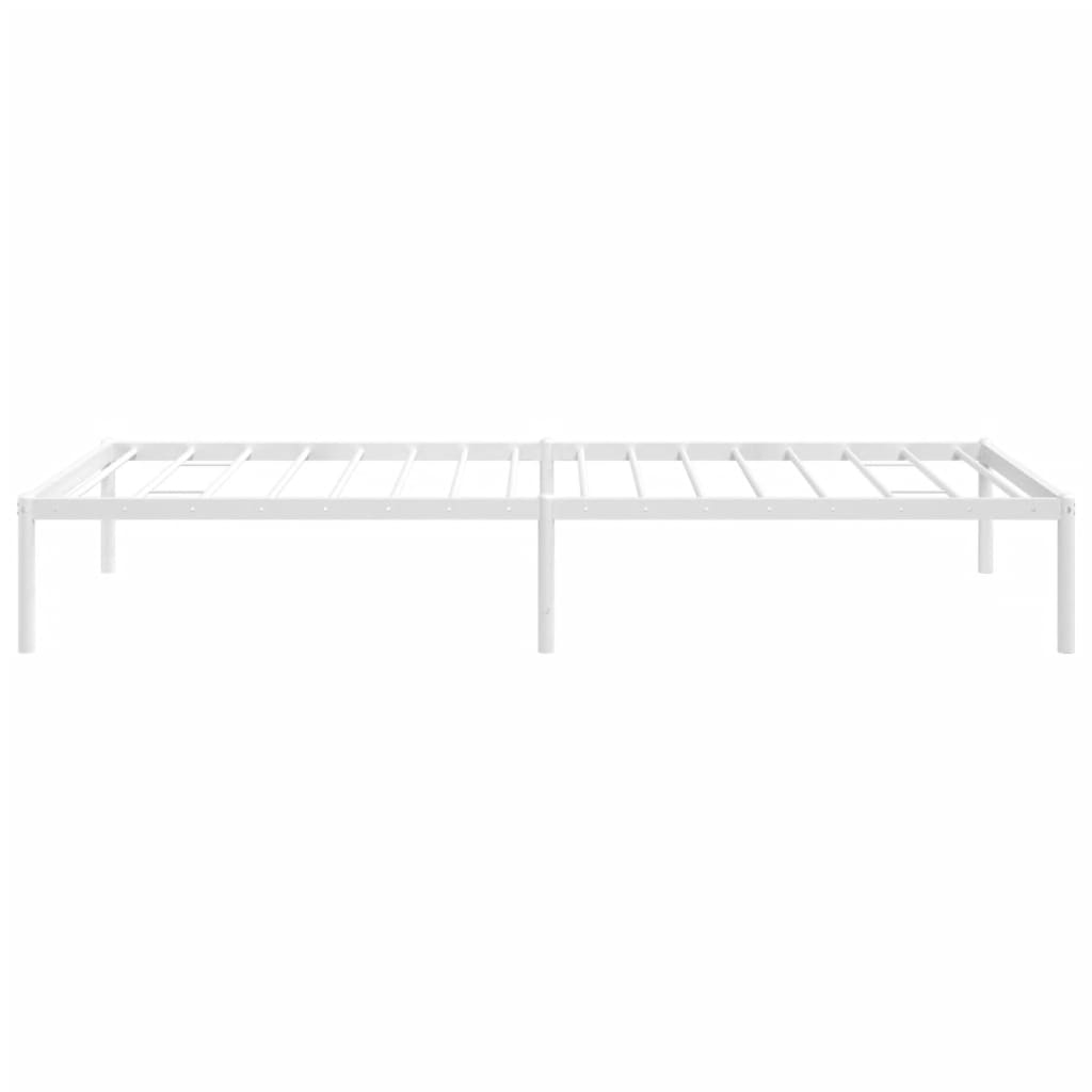 vidaXL Estructura de cama sin colchón metal blanco 90x200 cm