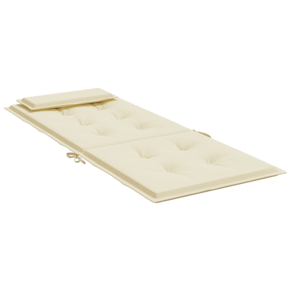 vidaXL Cojines de silla respaldo alto 6 uds tela Oxford color crema