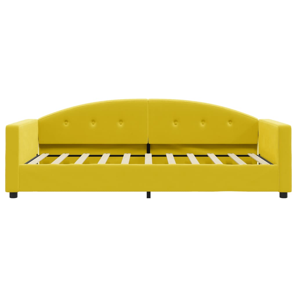 vidaXL Sofá cama sin colchón terciopelo amarillo 80x200 cm