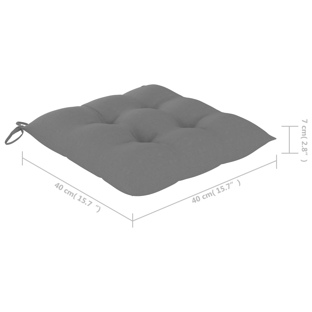 vidaXL Set de comedor de jardín plegable 5 piezas con cojines bambú