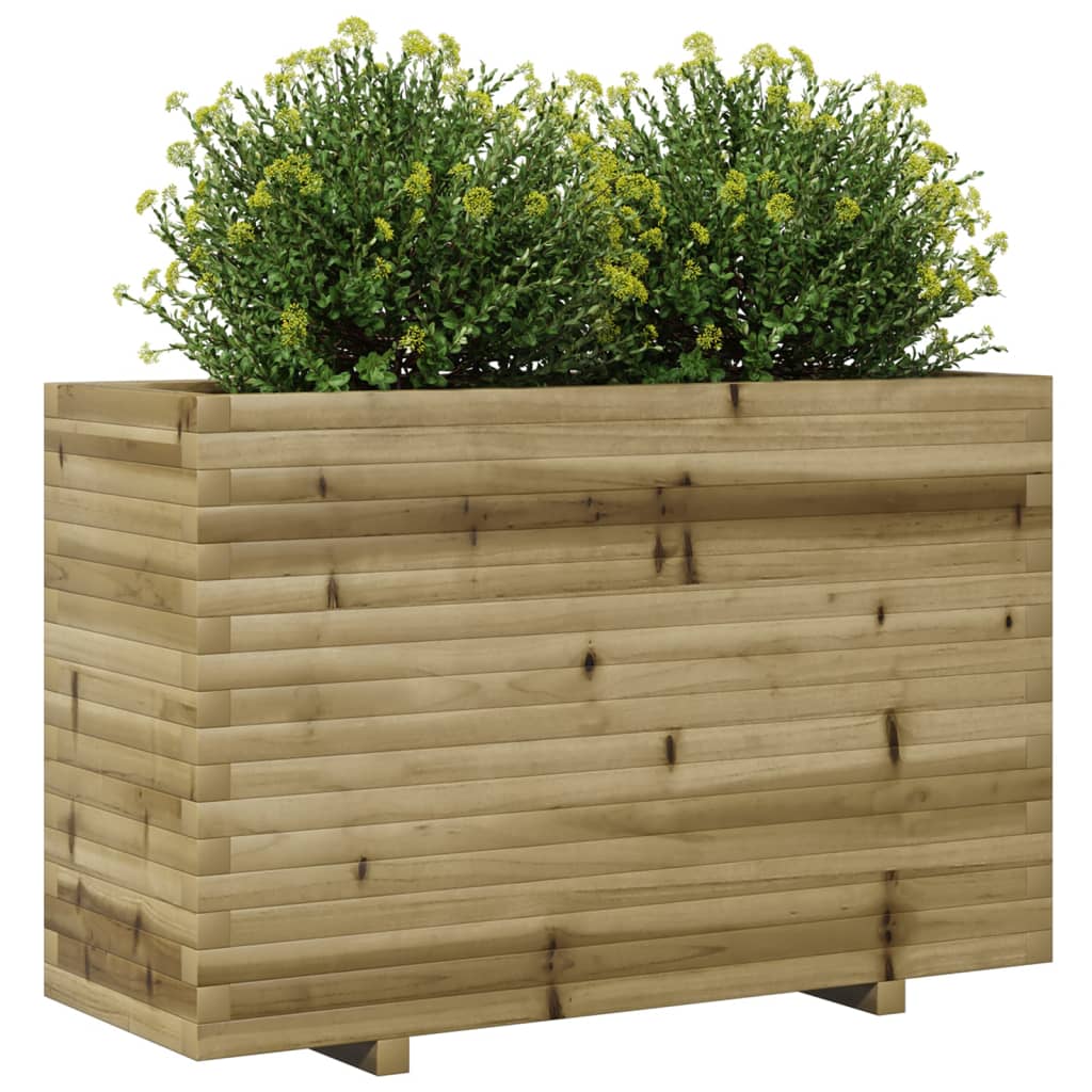 vidaXL Jardinera madera de pino impregnada 110x40x72,5 cm