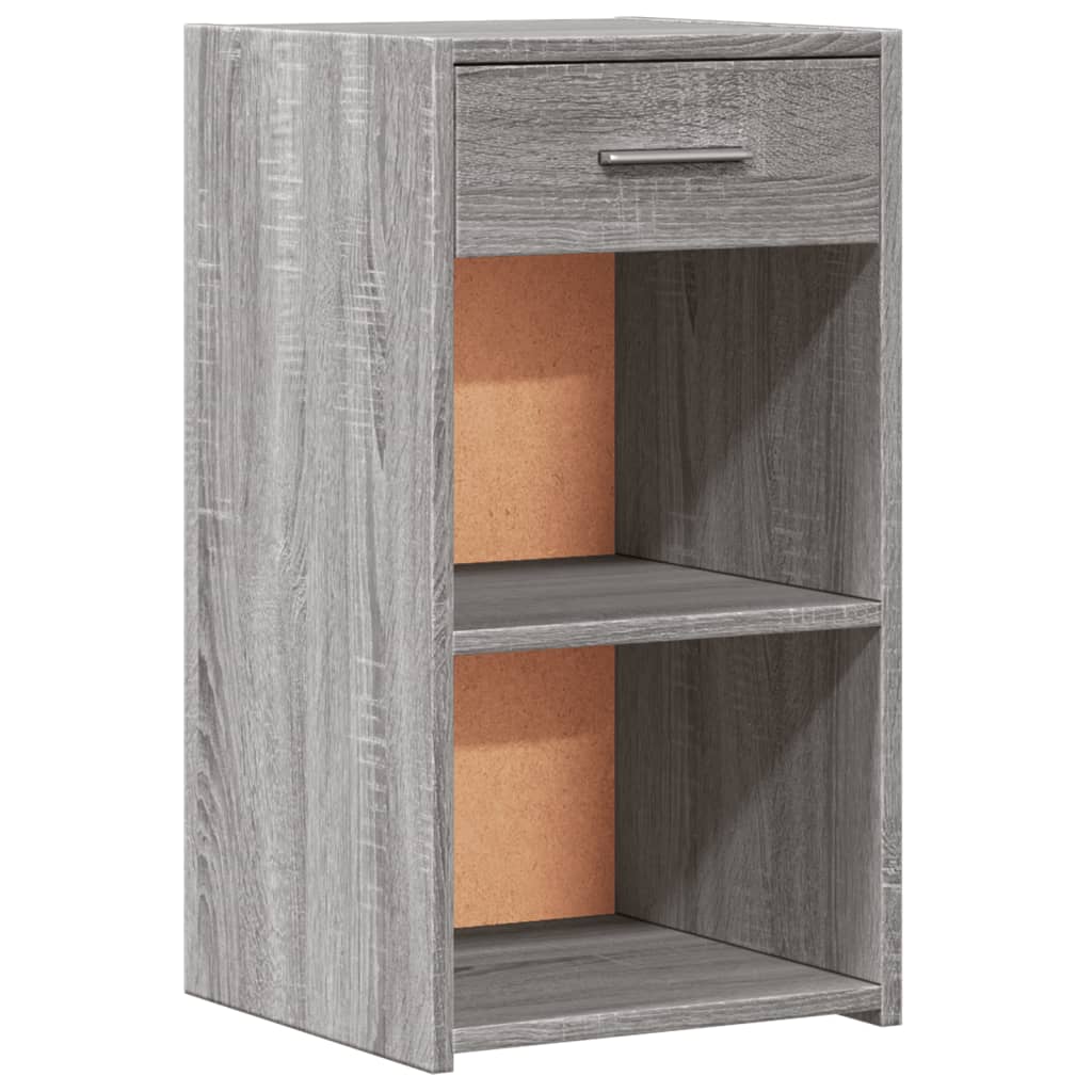 vidaXL Mesitas noche 2 uds madera ingeniería gris Sonoma 35x34x65 cm