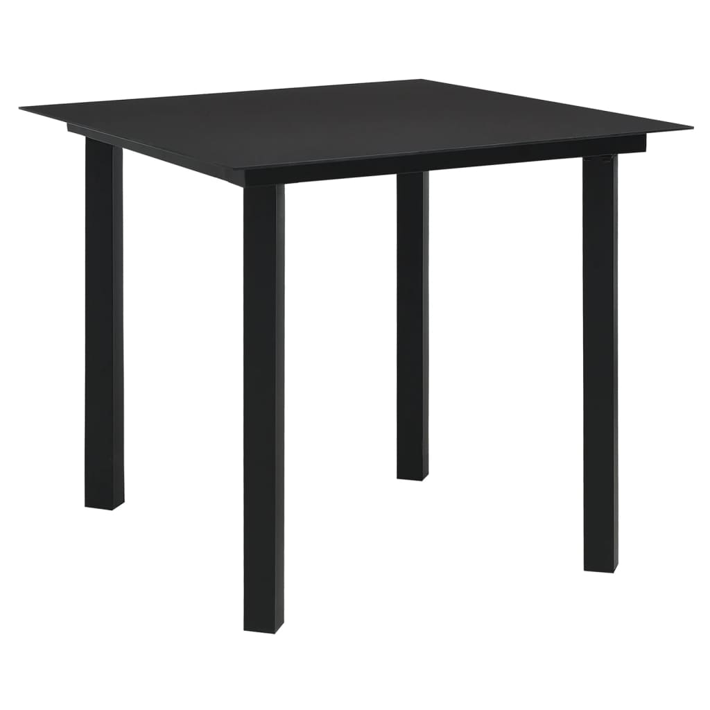 vidaXL Juego de comedor de jardín 5 piezas ratán PVC negro