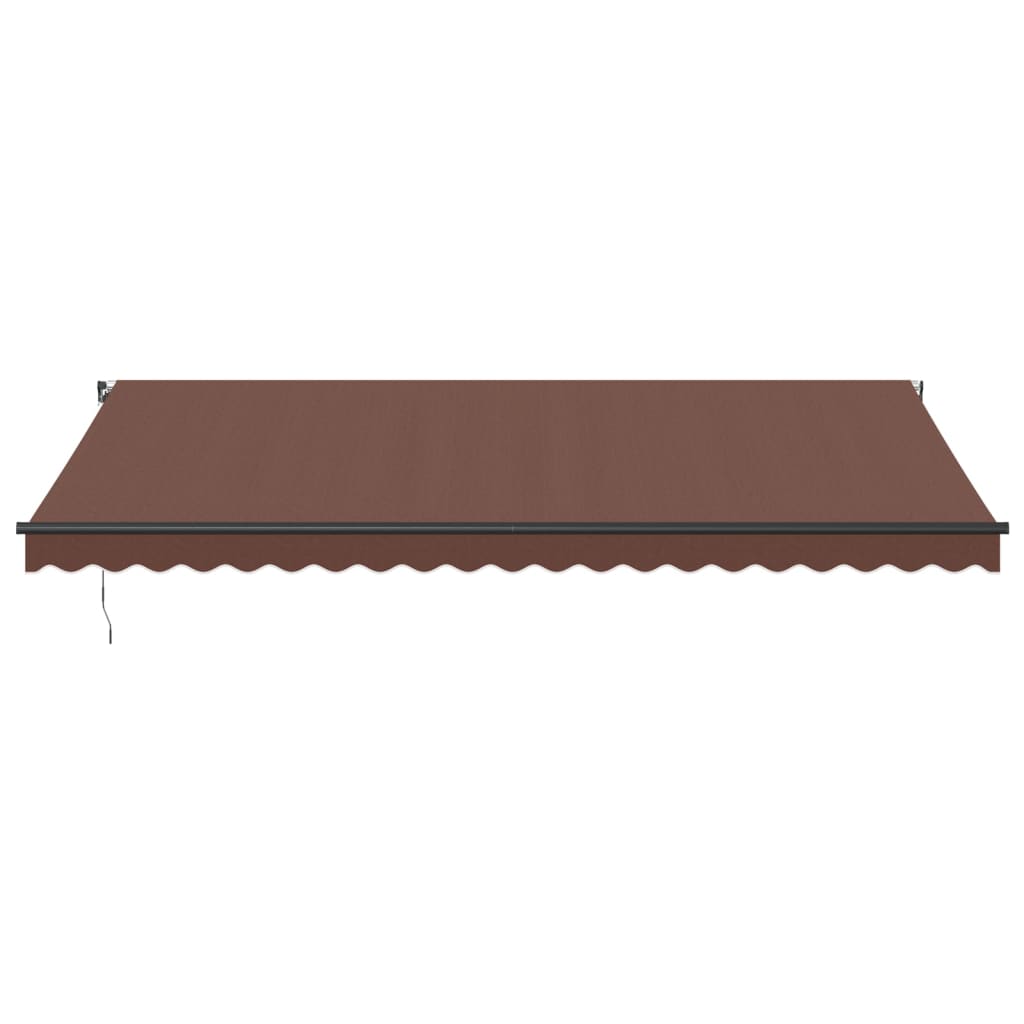 vidaXL Toldo retráctil manual marrón 500x350 cm