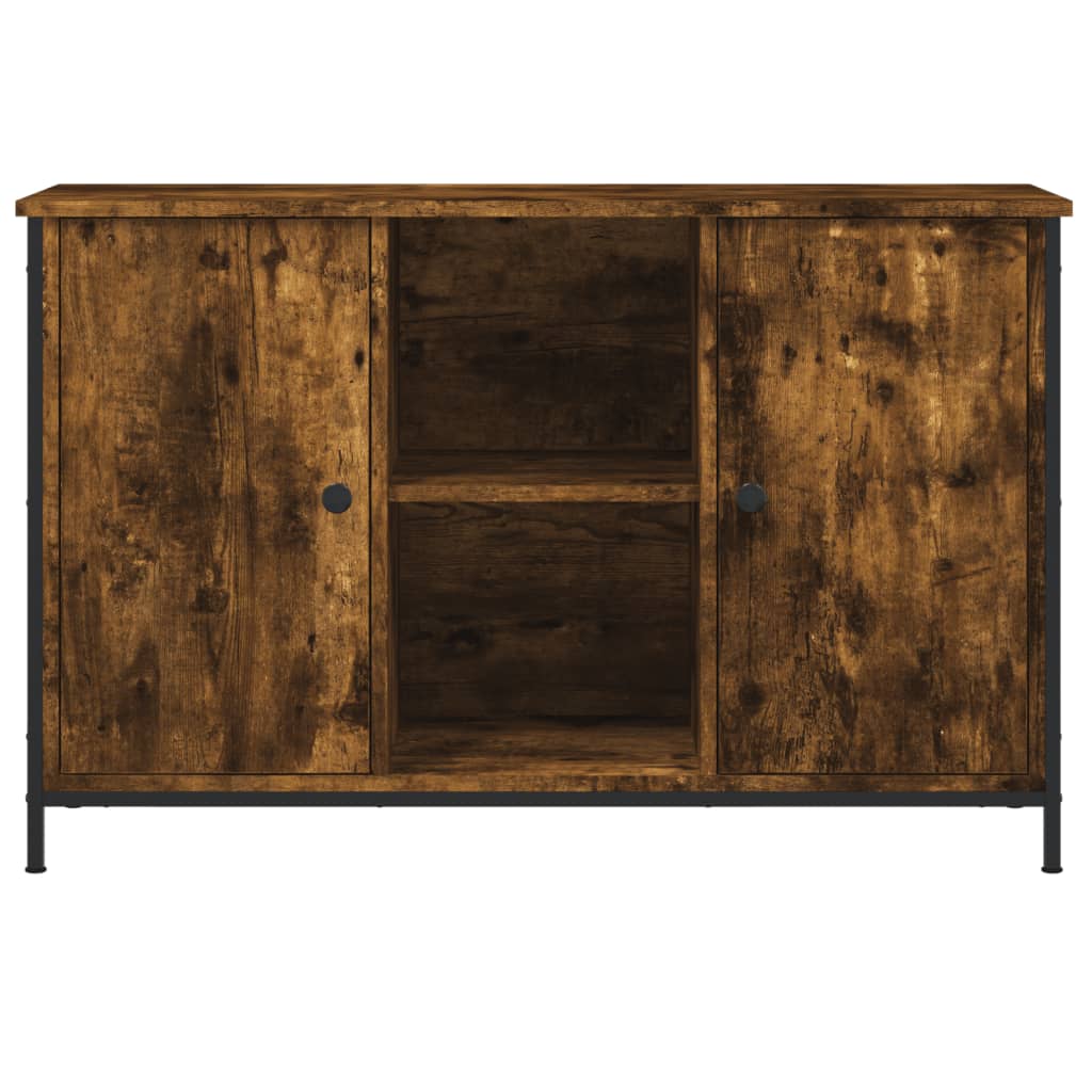 vidaXL Mueble de TV madera de ingeniería roble ahumado 100x35x65 cm