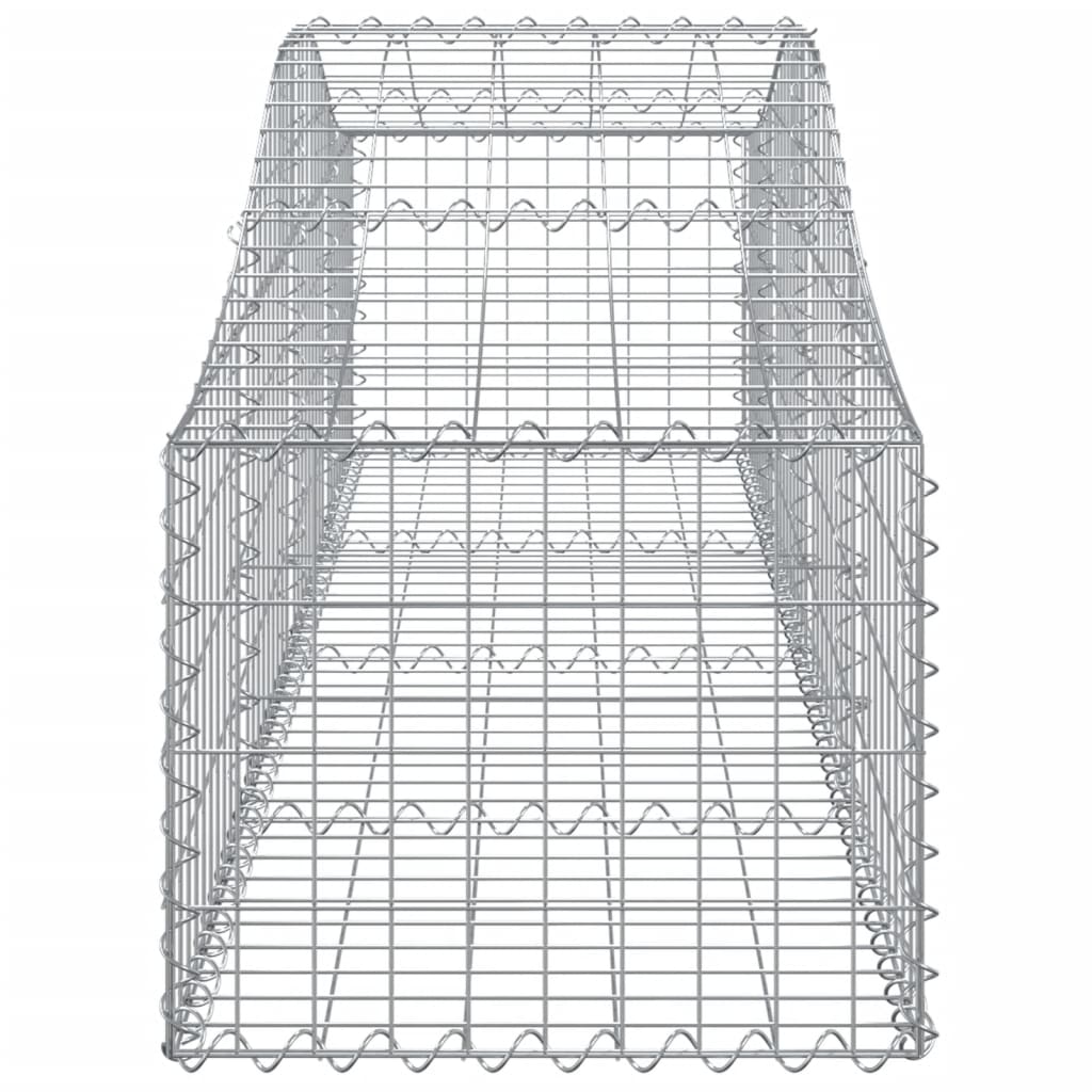 vidaXL Cestas de gaviones 5 uds forma de arco hierro 200x50x40/60 cm