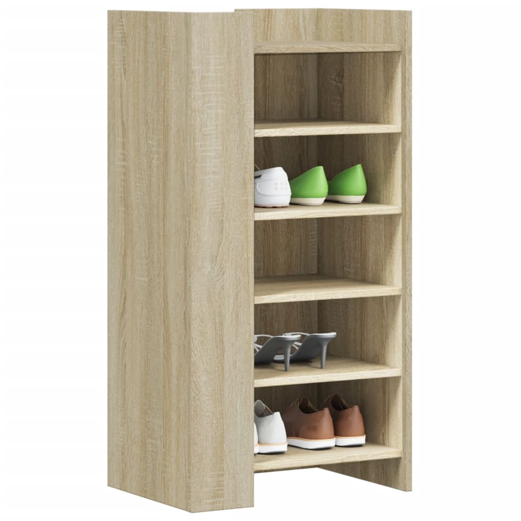 vidaXL Mueble zapatero madera ingeniería roble Sonoma 52x37,5x100 cm