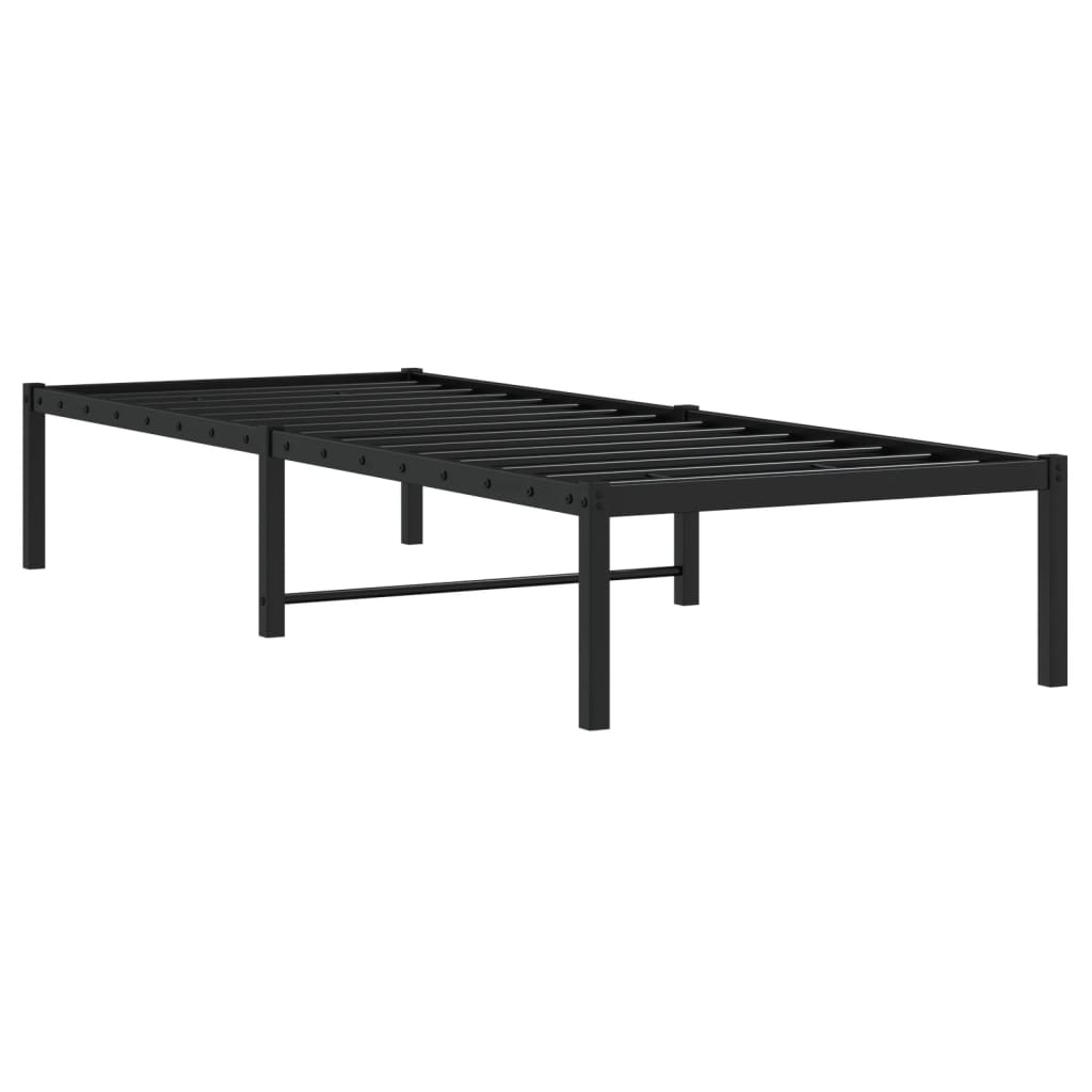 vidaXL Estructura de cama metal negro 75x190 cm