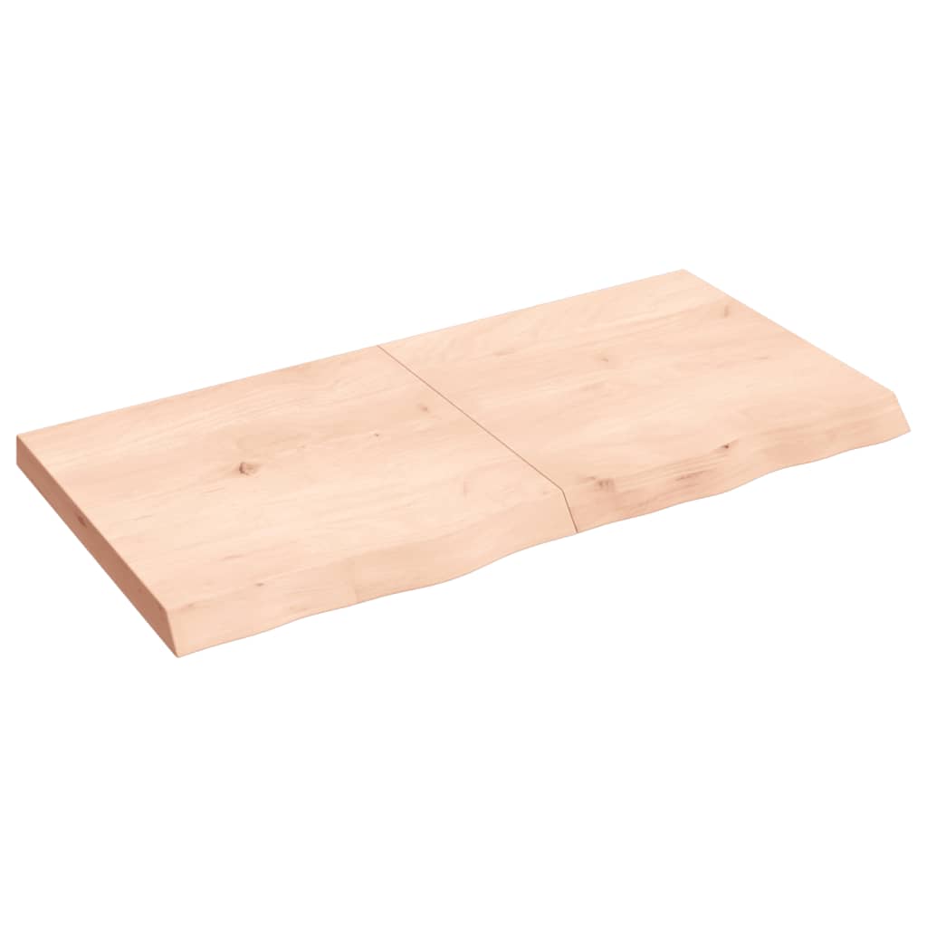 vidaXL Tablero de mesa madera maciza roble sin tratar 120x60x(2-6) cm
