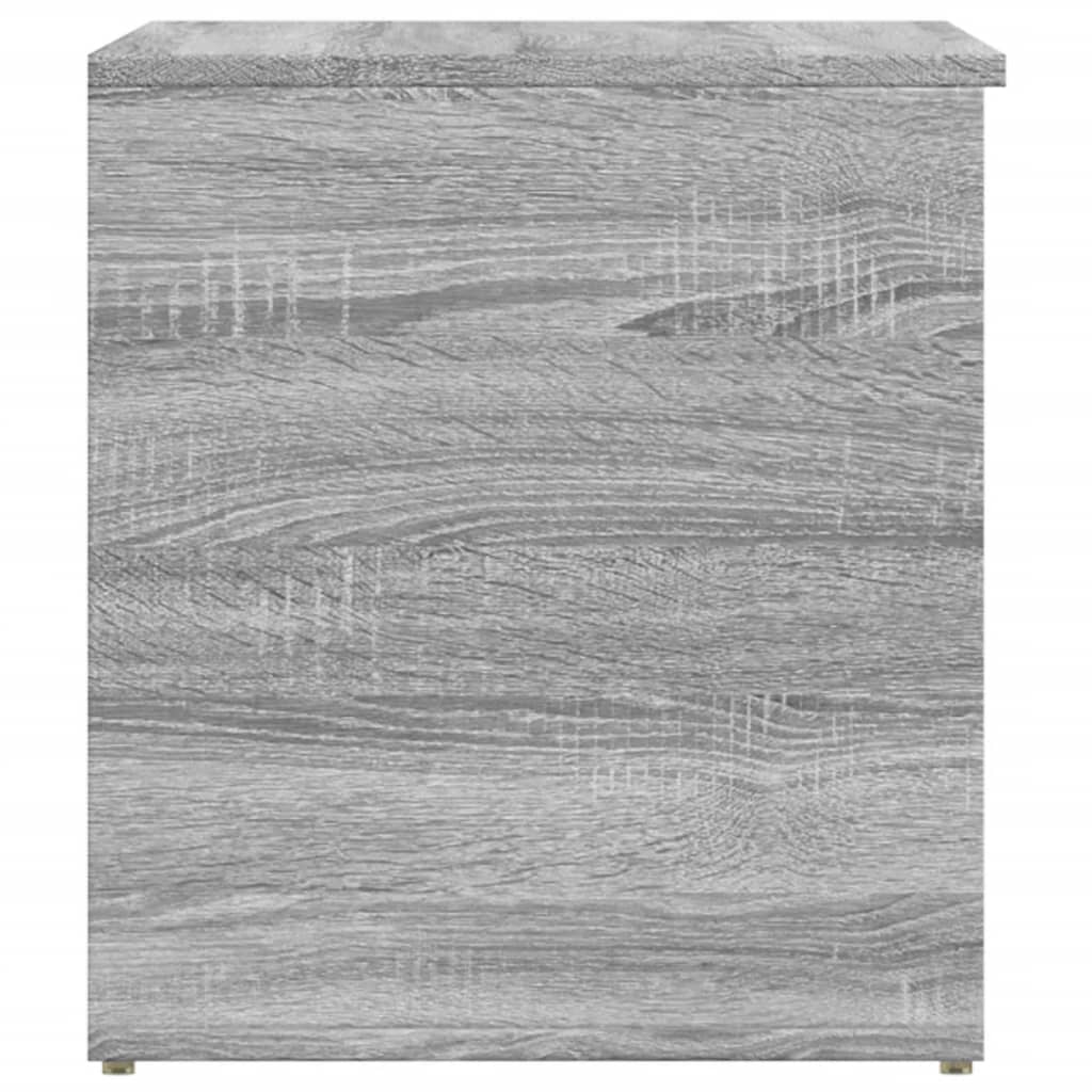 vidaXL Baúl de almacenaje madera contrachapada gris Sonoma 84x42x46 cm