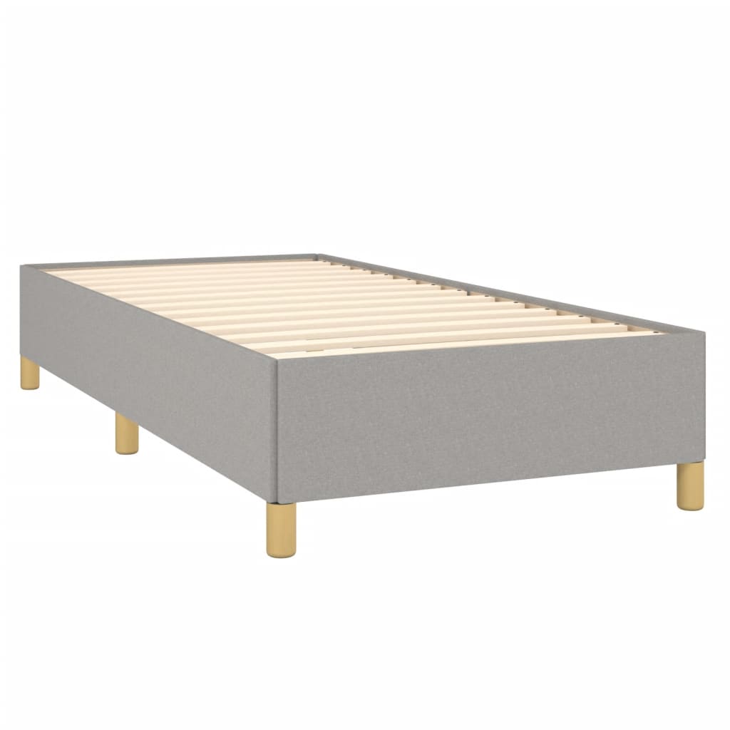 vidaXL Estructura de cama sin colchón tela gris claro 90x200 cm