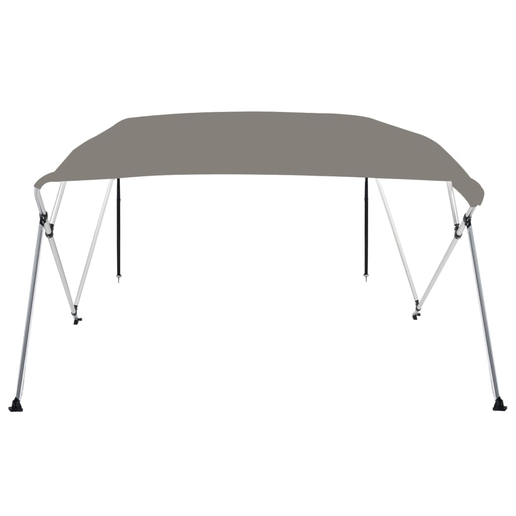 vidaXL Toldo bimini de 4 arcos gris 243x180x137 cm