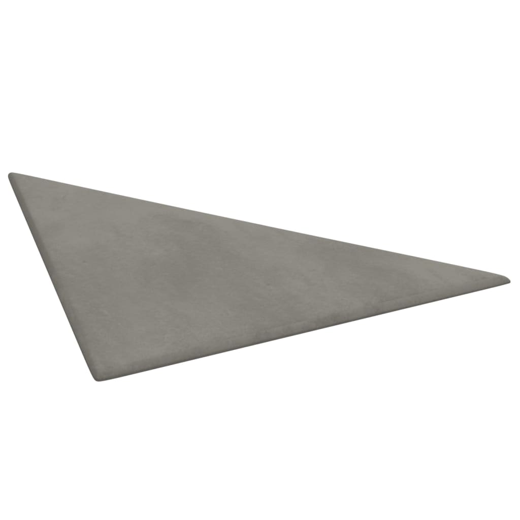 vidaXL Paneles de pared 12 uds terciopelo gris claro 30x30 cm 0,54 m²