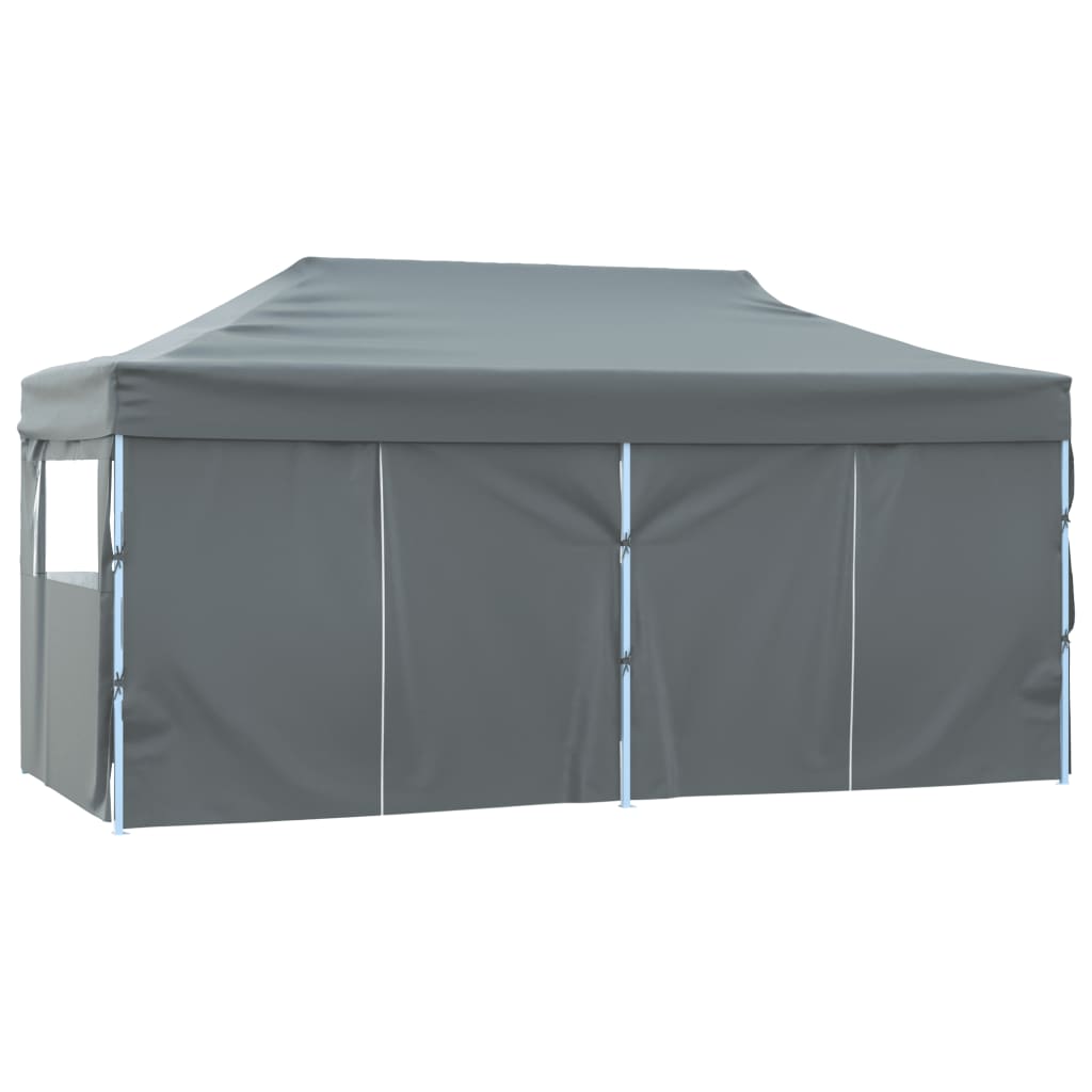 vidaXL Carpa plegable profesional con 4 paredes acero antracita 3x6 m