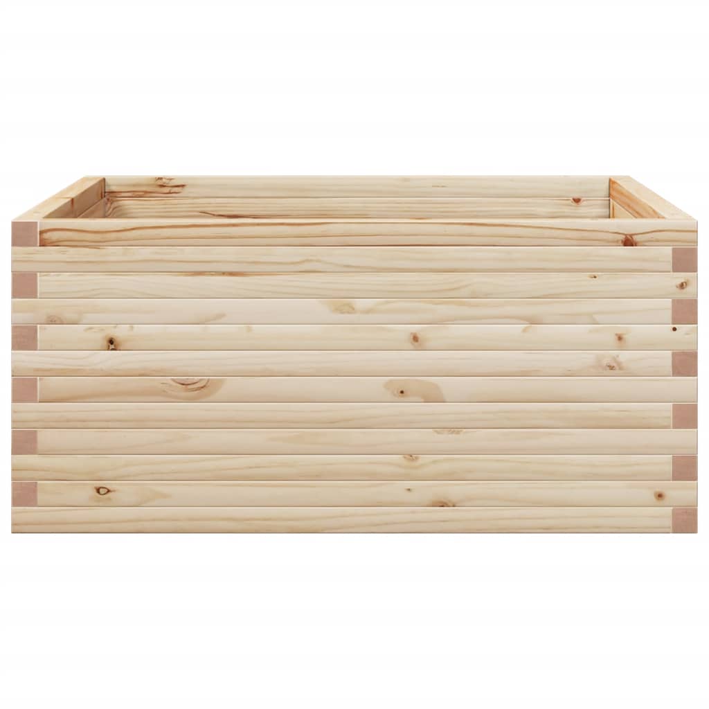 vidaXL Jardinera de madera maciza de pino 100x100x46 cm