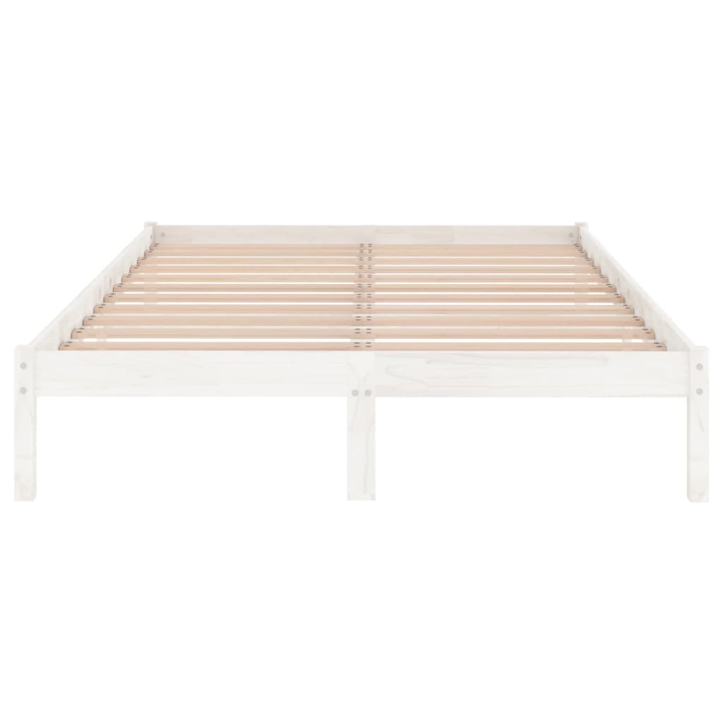 vidaXL Estructura de cama madera maciza de pino blanco 120x200 cm