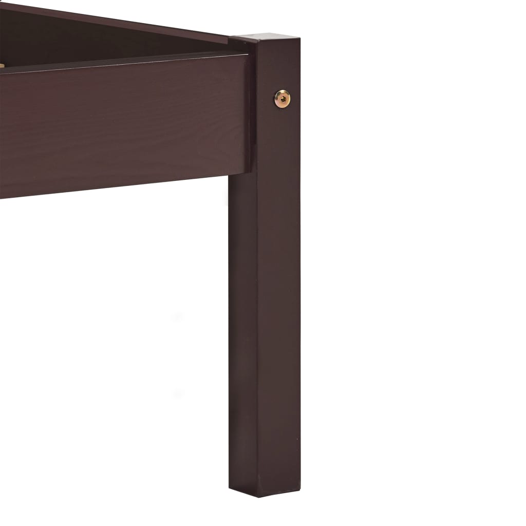 vidaXL Estructura cama sin colchón madera pino marrón oscuro 160x200cm