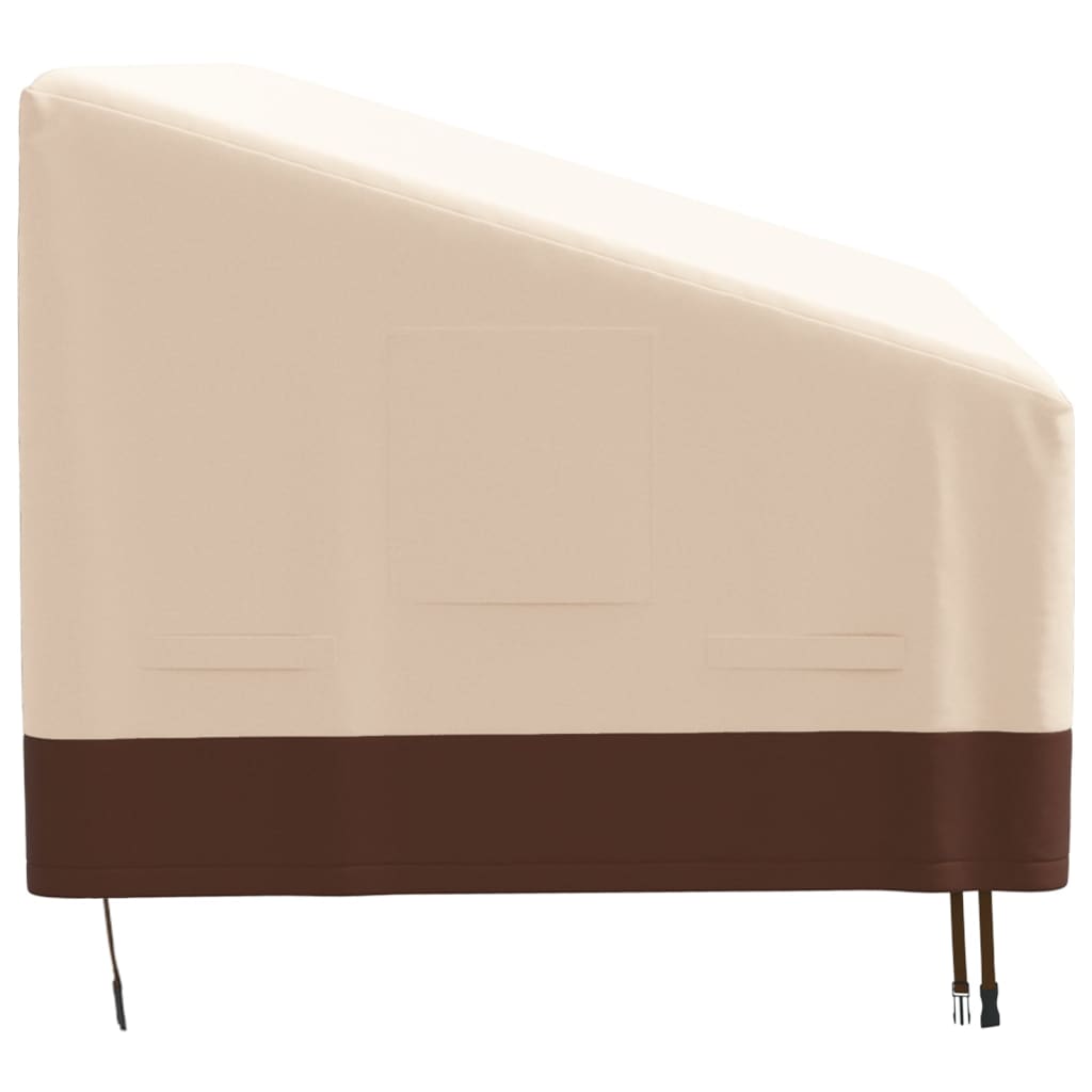 vidaXL Cubierta de banco de 3 plazas Oxford 600D beige 198x97x48/74 cm