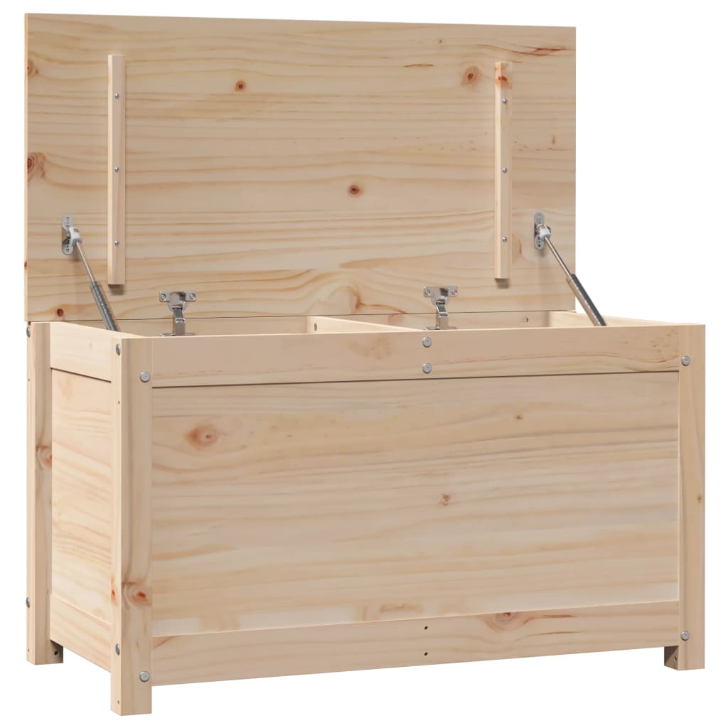 vidaXL Caja de almacenamiento madera maciza de pino 80x40x45,5 cm