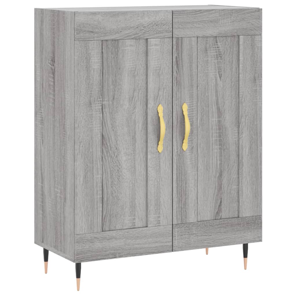 vidaXL Aparador alto madera contrachapada gris sonoma 69,5x34x180 cm