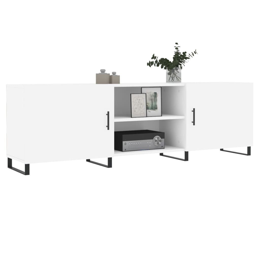 vidaXL Mueble para TV madera de ingeniería blanco 150x30x50 cm