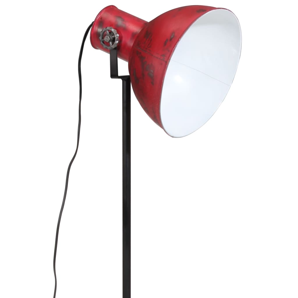 vidaXL Lámpara de pie rojo desgastado 25 W E27 75x75x90-150 cm