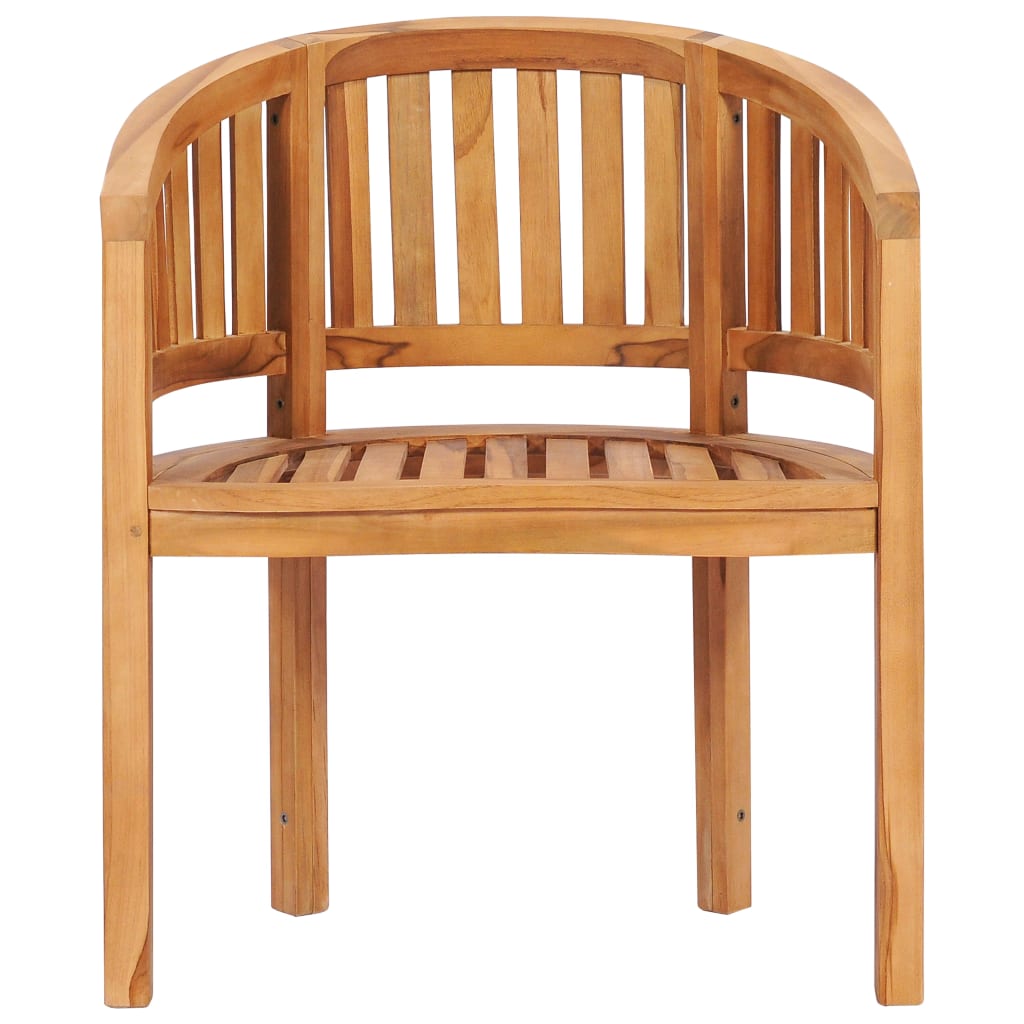 vidaXL Silla banana de madera maciza de teca