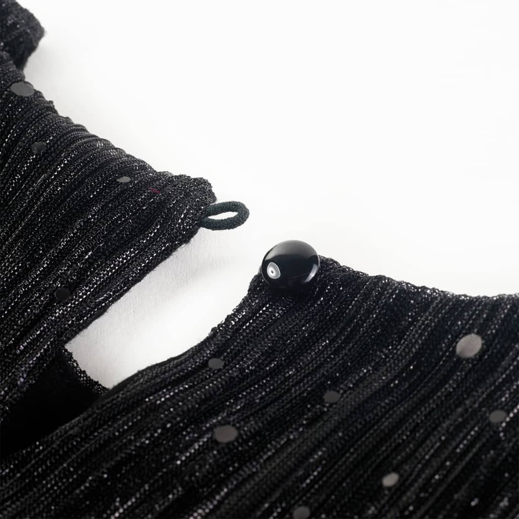 Vestido infantil de manga larga negro 104