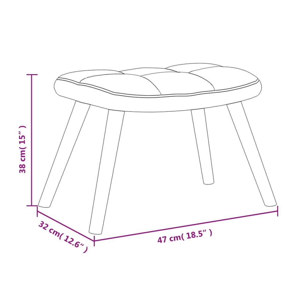 vidaXL Silla mecedora con reposapiés terciopelo marrón