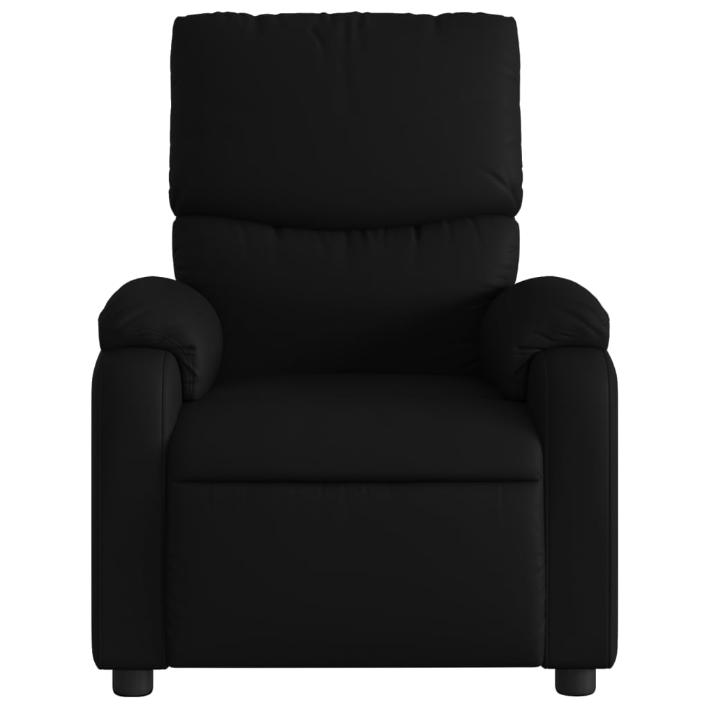 vidaXL Sillón reclinable eléctrico de cuero sintético negro