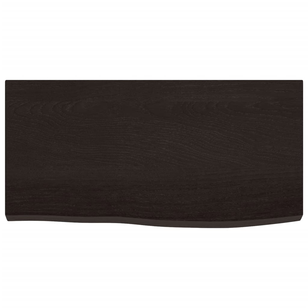 vidaXL Encimera de baño madera tratada marrón oscuro 60x30x(2-4) cm