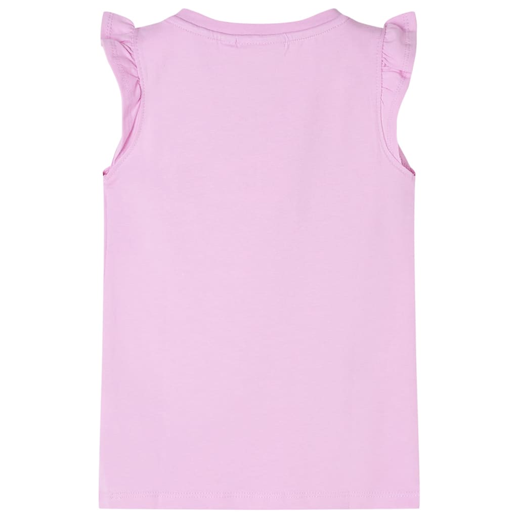 Camiseta infantil de manga volante color lila 104