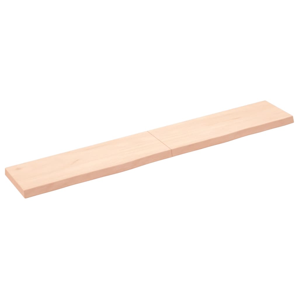 vidaXL Encimera de baño madera maciza sin tratar 180x30x(2-6) cm