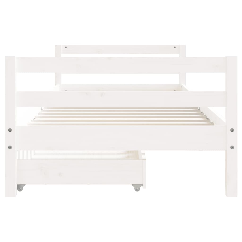 vidaXL Estructura cama infantil y cajones madera pino blanco 90x190 cm –  Bechester