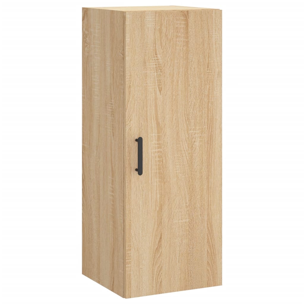 vidaXL Aparador de madera contrachapada roble Sonoma 34,5x34x180 cm