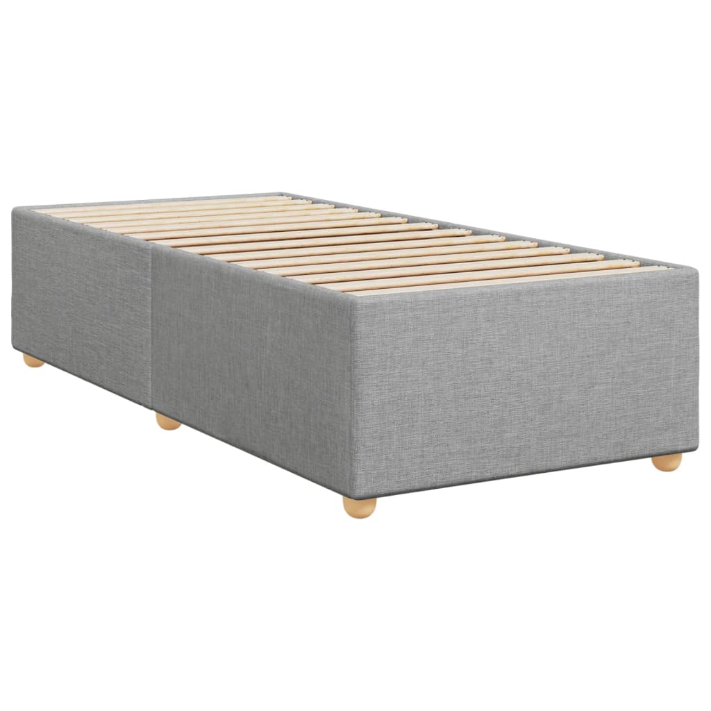 vidaXL Estructura de cama sin colchón tela gris claro 90x200 cm