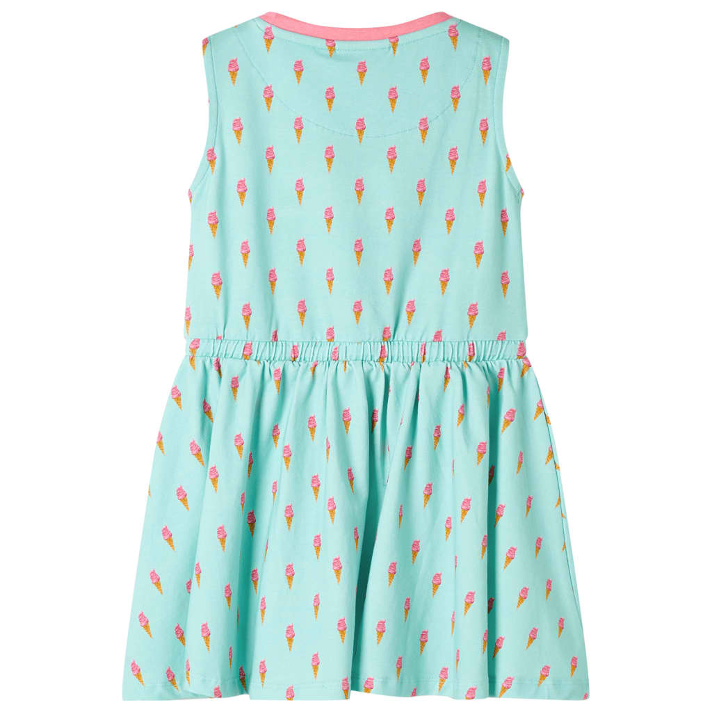 Vestido infantil con cordón verde mint 104