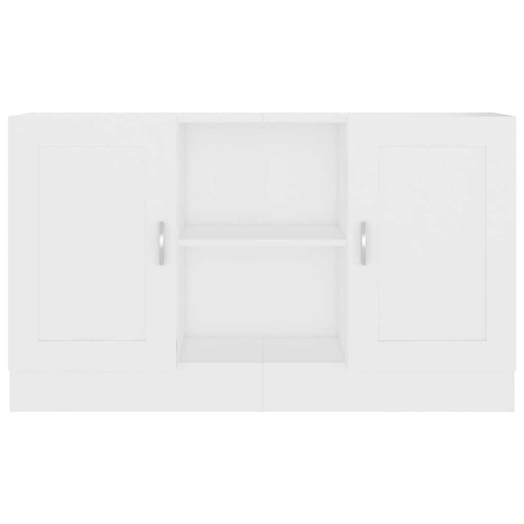 vidaXL Aparador de madera contrachapada blanco 120x30,5x70 cm