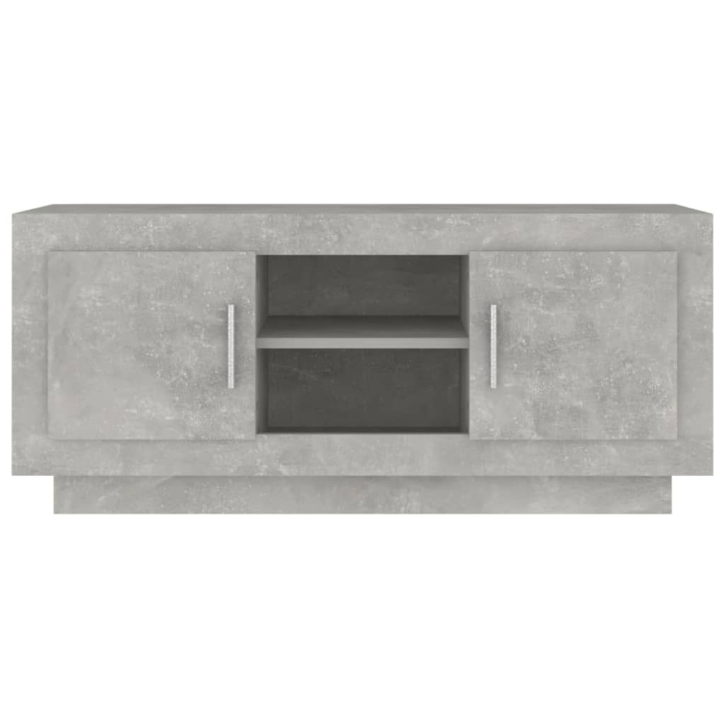 vidaXL Mueble de TV madera contrachapada gris hormigón 102x35x45 cm