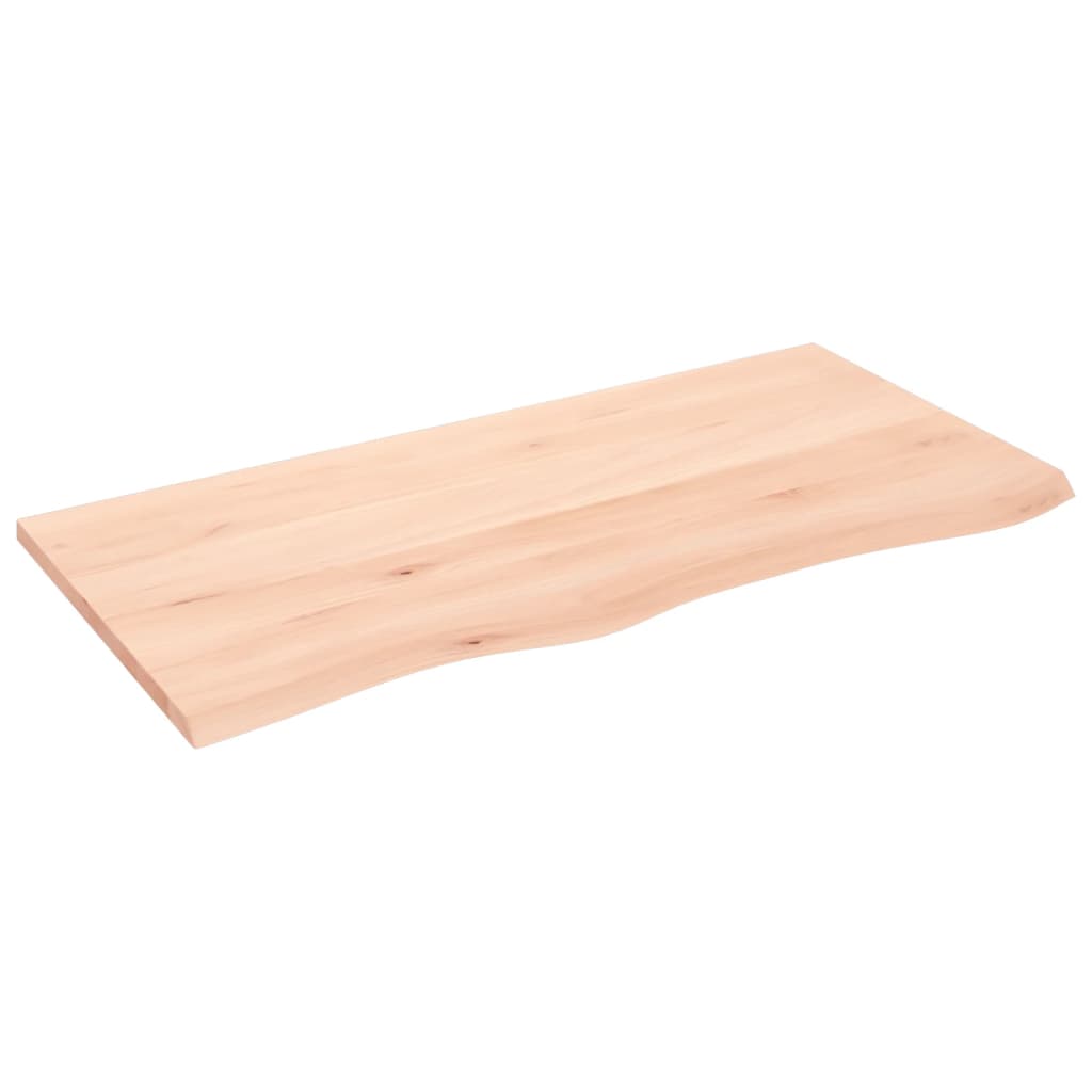 vidaXL Encimera de baño madera maciza sin tratar 100x50x2 cm