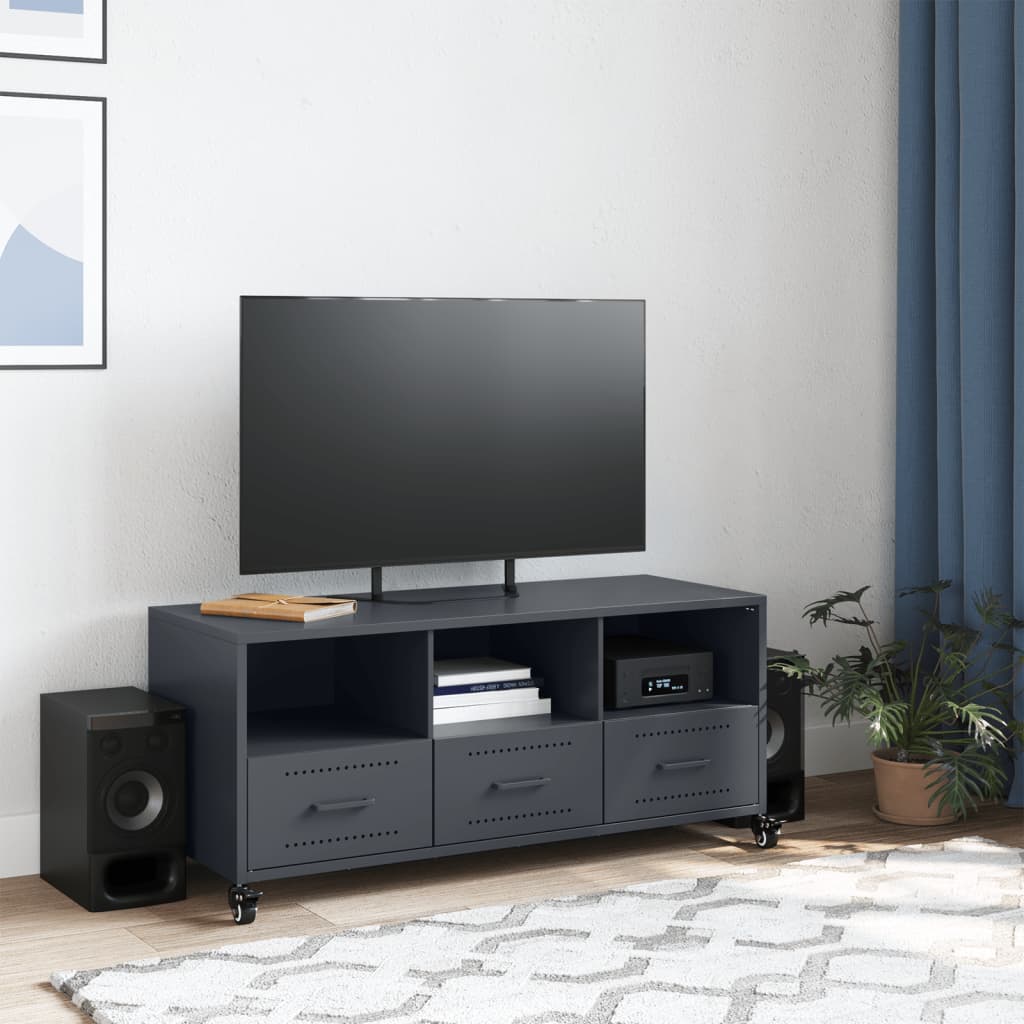 vidaXL Mueble de TV acero gris antracita 100,5x39x43,5 cm