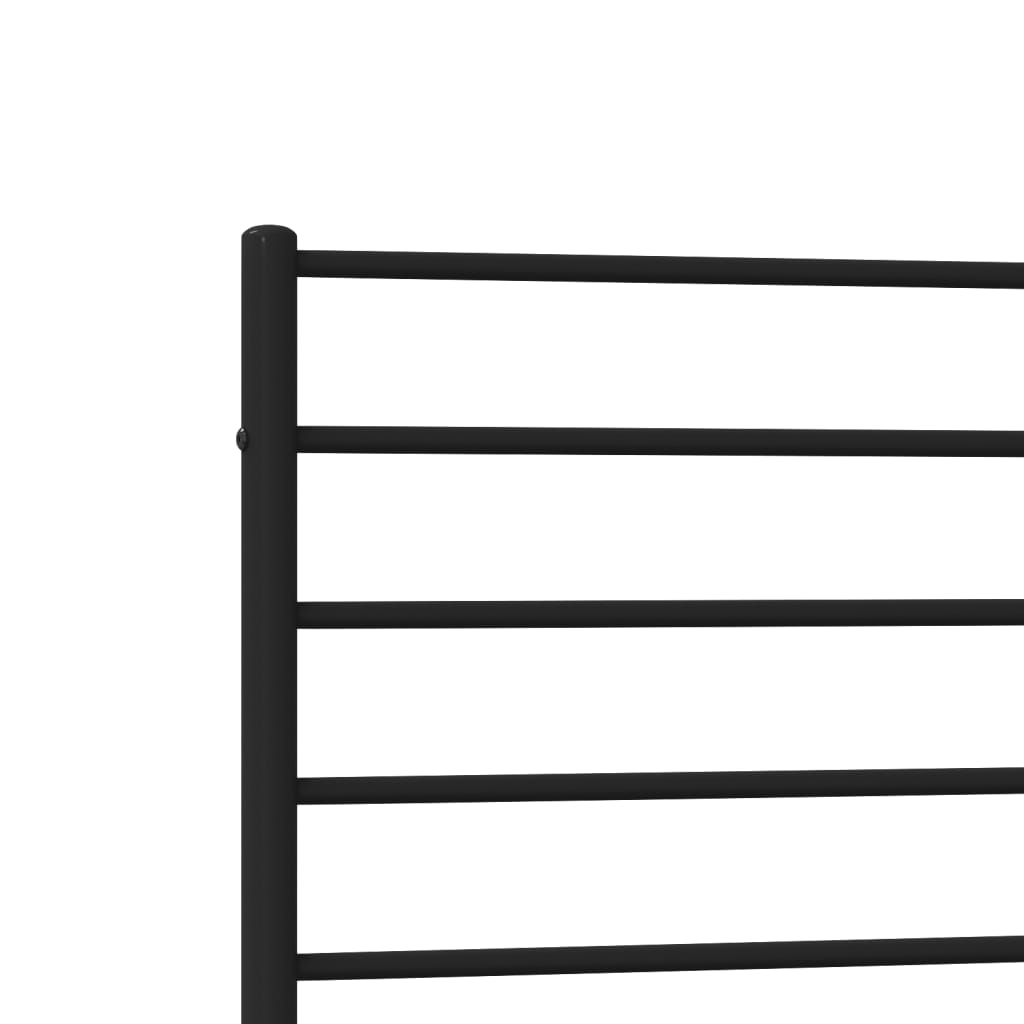 vidaXL Estructura cama sin colchón con estribo metal negro 90x190 cm