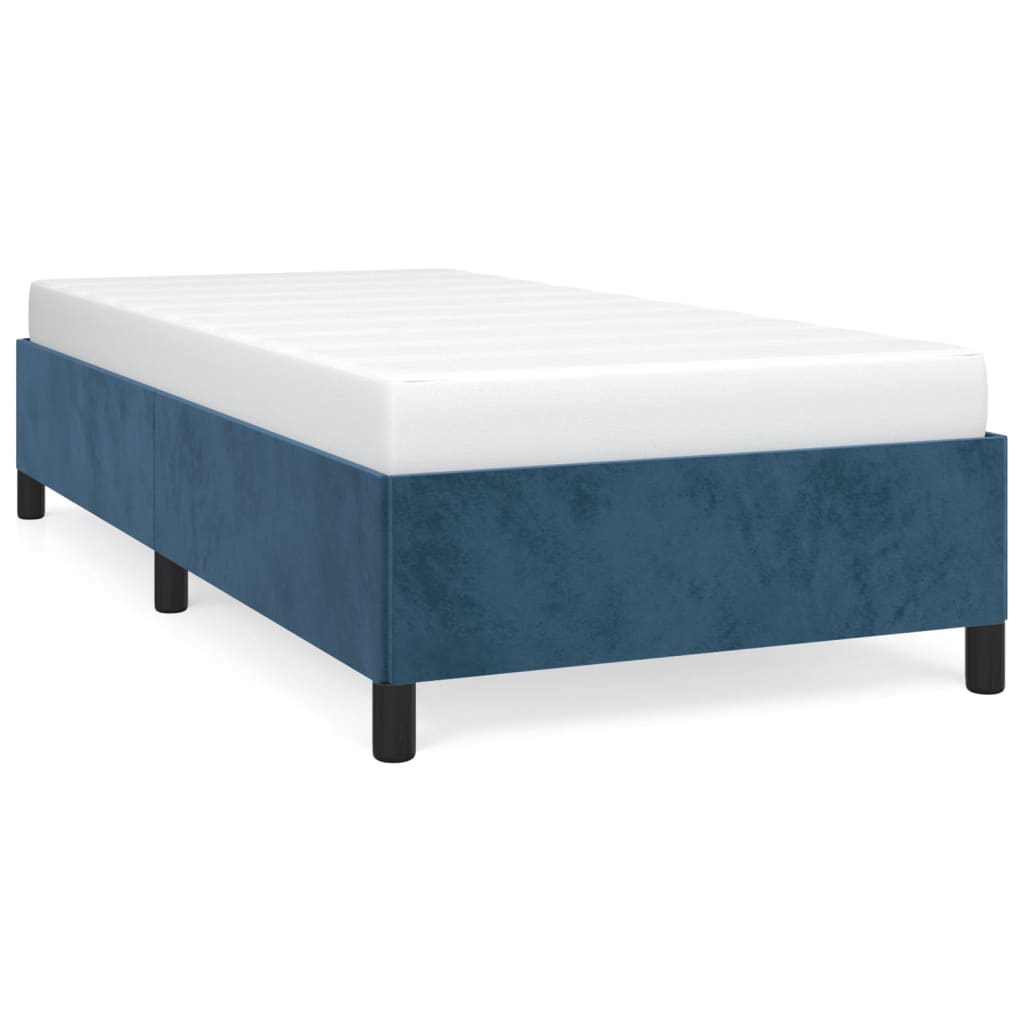 vidaXL Estructura de cama sin colchón terciopelo azul oscuro 100x200cm